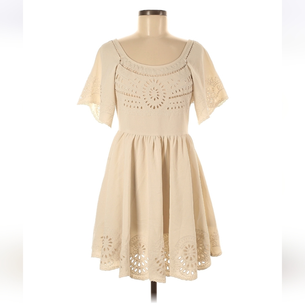 Cutout Creme Dress